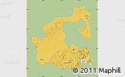 Savanna Style Map of Yongji, single color outside