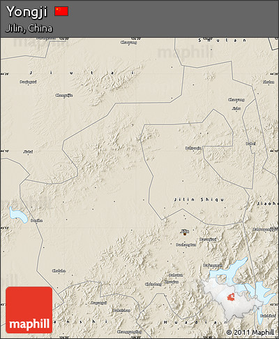 Shaded Relief Map of Yongji