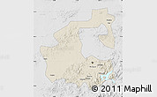 Shaded Relief Map of Yongji, lighten, desaturated