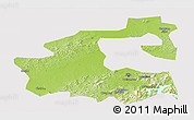 Physical Panoramic Map of Yongji, cropped outside
