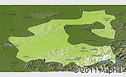 Physical Panoramic Map of Yongji, darken