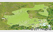 Physical Panoramic Map of Yongji, satellite outside