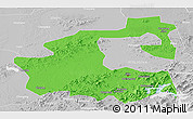 Political Panoramic Map of Yongji, lighten, desaturated