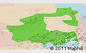 Political Panoramic Map of Yongji, lighten