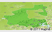 Political Panoramic Map of Yongji, physical outside