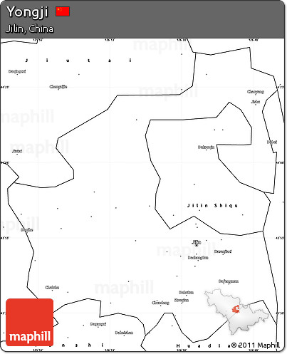 Blank Simple Map of Yongji