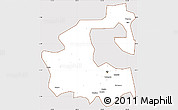 Classic Style Simple Map of Yongji, cropped outside