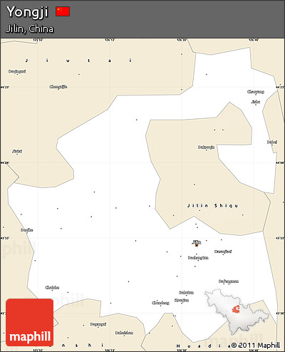 Classic Style Simple Map of Yongji