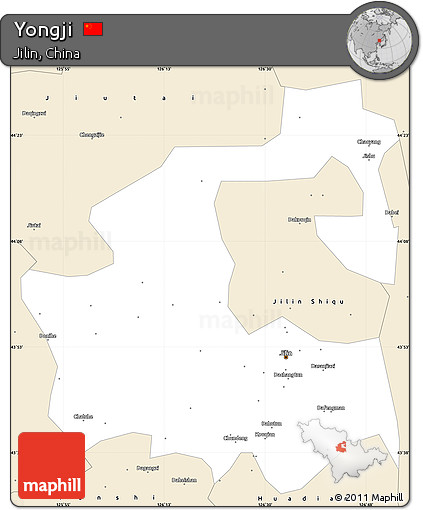 Classic Style Simple Map of Yongji