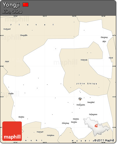 Classic Style Simple Map of Yongji