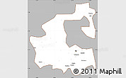 Gray Simple Map of Yongji, cropped outside