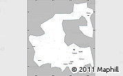 Gray Simple Map of Yongji, single color outside