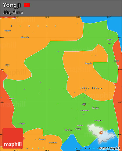 Political Simple Map of Yongji