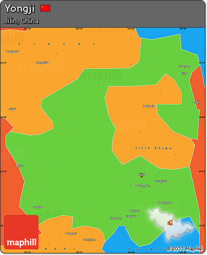 Political Simple Map of Yongji