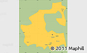 Savanna Style Simple Map of Yongji, single color outside