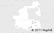 Silver Style Simple Map of Yongji, single color outside
