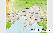 Shaded Relief 3D Map of Liaoning, physical outside