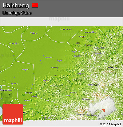 Physical 3D Map of Haicheng