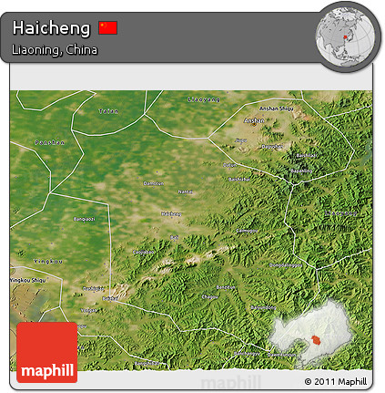 Satellite 3D Map of Haicheng