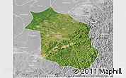 Satellite 3D Map of Haicheng, lighten, desaturated
