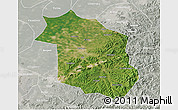 Satellite 3D Map of Haicheng, lighten, semi-desaturated