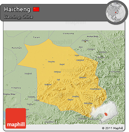 Savanna Style 3D Map of Haicheng