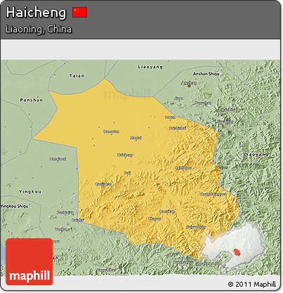 Savanna Style 3D Map of Haicheng