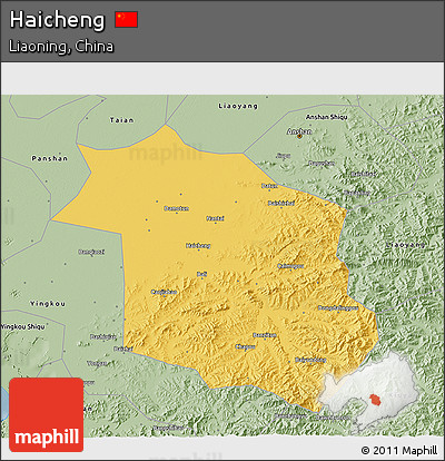 Savanna Style 3D Map of Haicheng
