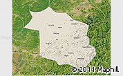 Shaded Relief 3D Map of Haicheng, satellite outside