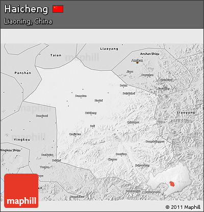 Silver Style 3D Map of Haicheng