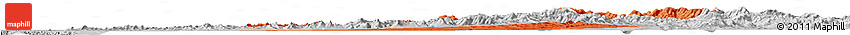 Political Horizon Map of Haicheng, lighten, desaturated
