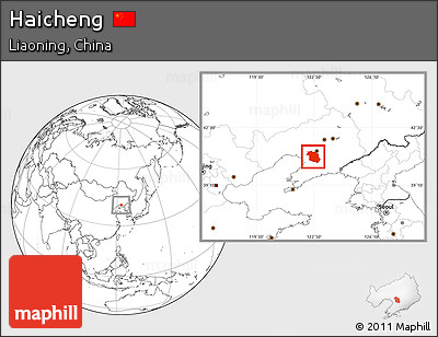 Blank Location Map of Haicheng