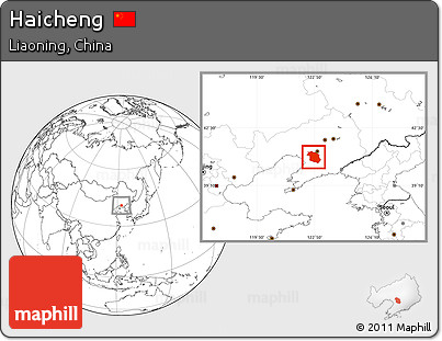 Blank Location Map of Haicheng