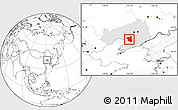 Blank Location Map of Haicheng, highlighted parent region