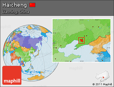 Political Location Map of Haicheng