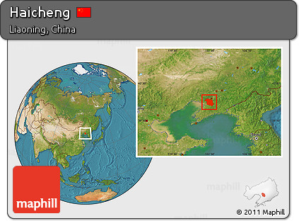 Satellite Location Map of Haicheng