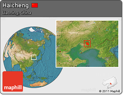 Satellite Location Map of Haicheng