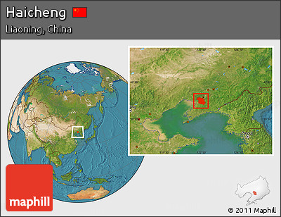 Satellite Location Map of Haicheng