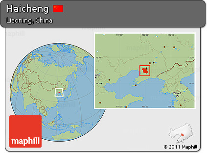 Savanna Style Location Map of Haicheng