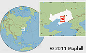 Savanna Style Location Map of Haicheng, highlighted parent region