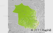 Physical Map of Haicheng, lighten, desaturated