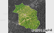 Satellite Map of Haicheng, darken, desaturated