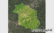 Satellite Map of Haicheng, darken, semi-desaturated
