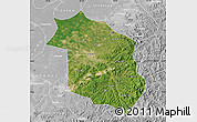 Satellite Map of Haicheng, lighten, desaturated