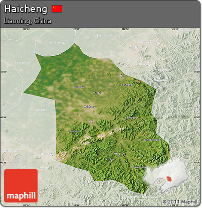 Satellite Map of Haicheng, lighten