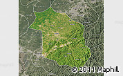 Satellite Map of Haicheng, semi-desaturated