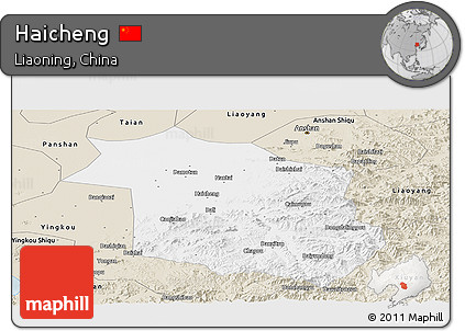 Classic Style Panoramic Map of Haicheng