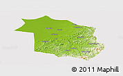 Physical Panoramic Map of Haicheng, cropped outside