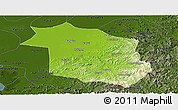 Physical Panoramic Map of Haicheng, darken