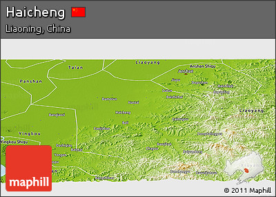 Physical Panoramic Map of Haicheng